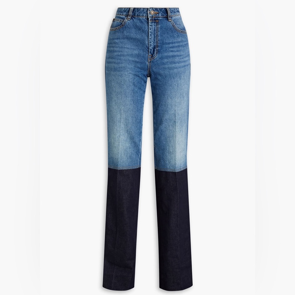 Zimmermann Blue Straight Leg Jeans with Vintage Wash